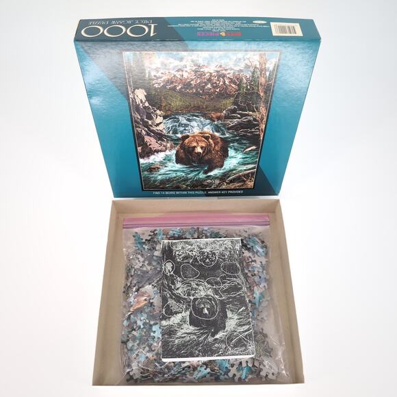 Bits & Pieces 1000 Piece Bear River by Steven Michael Gardner Jigsaw Puzzle -GUC - Picture 12 of 14